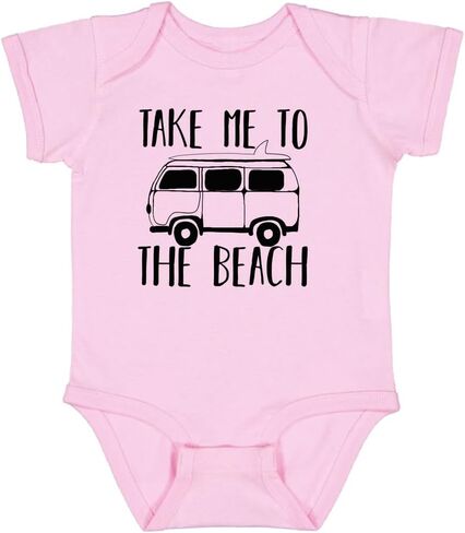 بدلة Ink Trendz Take Me to The Beach VW Surf Van Surfing للأطفال من قطعة واحدة in Saudi Arabia