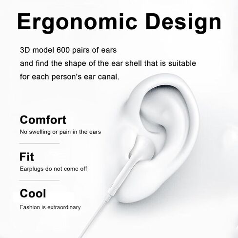 2 Pack for iPhone Headphones Wired Earbuds, in-Ear Headphones with Lighting Connector, Earphones Built in Microphone & Volume Control, Compatible with iPhone 14 13 12 11 XR XS X 8 7 Pro Pro Max Plus in Saudi Arabia