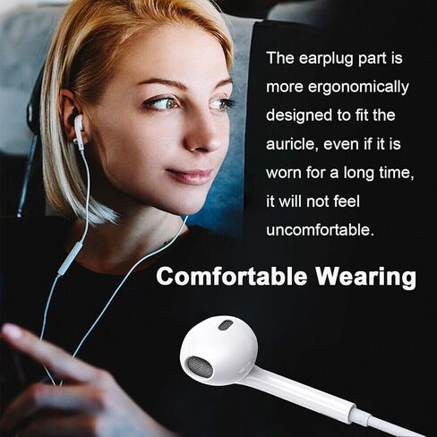 2 Pack for iPhone Headphones Wired Earbuds, in-Ear Headphones with Lighting Connector, Earphones Built in Microphone & Volume Control, Compatible with iPhone 14 13 12 11 XR XS X 8 7 Pro Pro Max Plus in Saudi Arabia