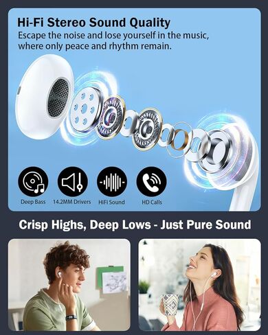 سماعات رأس USB C، قطعتان، سماعات أذن سلكية مع ميكروفون، تحكم في مستوى الصوت وإلغاء الضوضاء، سماعة داخل الأذن من النوع C لهواتف iPhone 17 16 15 Pro Max، وSamsung Galaxy S25، وiPad، وLaptop Pixel، وجميع أجهزة USB-C in Kuwait