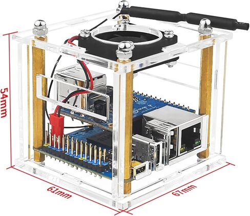 حافظة RPI عالية الأداء ذات فتحات تهوية كاملة من الأكريليك الشفاف مع مروحة تبريد لـ Orange Pi Zero 3 in Kuwait