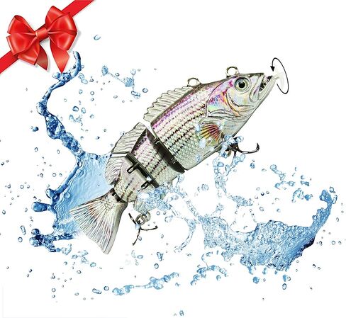 UFISH, 3.5" Robotic Swimming Fishing Lure - Self Swimming Electronic Fishing Lures - USB Rechargeable Lure for Freshwater & Saltwater - Best Fishing Bait for Bass Pike Musky in Saudi Arabia