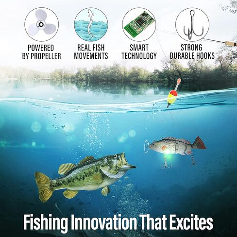 UFISH, 3.5" Robotic Swimming Fishing Lure - Self Swimming Electronic Fishing Lures - USB Rechargeable Lure for Freshwater & Saltwater - Best Fishing Bait for Bass Pike Musky in Saudi Arabia