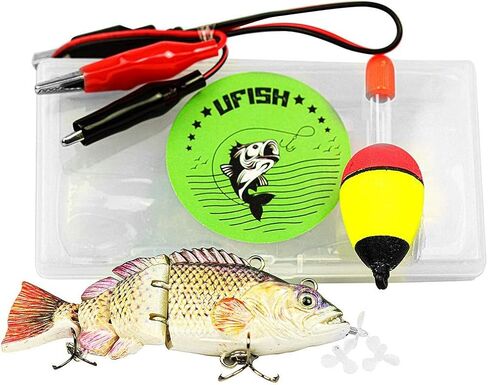 UFISH, 3.5" Robotic Swimming Fishing Lure - Self Swimming Electronic Fishing Lures - USB Rechargeable Lure for Freshwater & Saltwater - Best Fishing Bait for Bass Pike Musky in Saudi Arabia