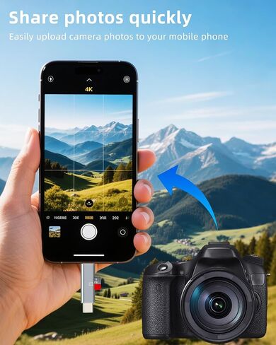قارئ بطاقة Micro SD لهاتف iPhone 17 16 15 14 Pro (2 في 1) محول Lightning USB C إلى TF كاميرا رقمية محول نقل الصور لذاكرة Apple لأجهزة Ipad متوافق مع ملحقات قابس Samsung S25 in Kuwait