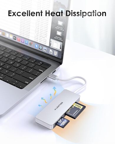 USB C to CF/SD/Micro SD Multi-Card Reader, SD 3.0 Card Adapter Compatible 2025-2016 for MacBook Pro 13/15/16, 2025-2018 Mac Air/iPad Pro/Surface, Iphone15, More (CB-C12, Silver) in Saudi Arabia