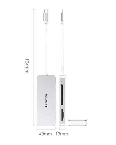 USB C to CF/SD/Micro SD Multi-Card Reader, SD 3.0 Card Adapter Compatible 2025-2016 for MacBook Pro 13/15/16, 2025-2018 Mac Air/iPad Pro/Surface, Iphone15, More (CB-C12, Silver) in Saudi Arabia