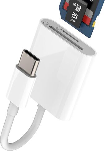 SD Card Reader for Iphone 17 16 15 Pro Max(2in1)USB C to Micro SD Adapter Camera Type C Android for Apple Memory Computer TF Plug for Ipad Compatible with Samsung Phone Macbook Fast Transfer converter in Saudi Arabia
