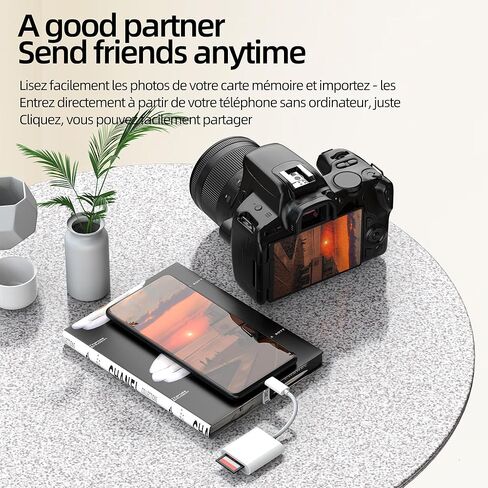 SD Card Reader for Iphone 17 16 15 Pro Max(2in1)USB C to Micro SD Adapter Camera Type C Android for Apple Memory Computer TF Plug for Ipad Compatible with Samsung Phone Macbook Fast Transfer converter in Saudi Arabia