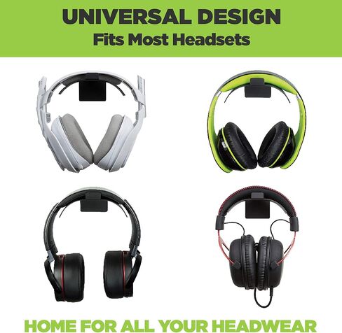HIDEit Mounts Uni-H Universal Headphone Wall Mount - شركة أمريكية، ملحقات ألعاب من الفولاذ الأسود لسماعات الألعاب وسماعات الرأس وسماعات الواقع الافتراضي والمزيد in Kuwait