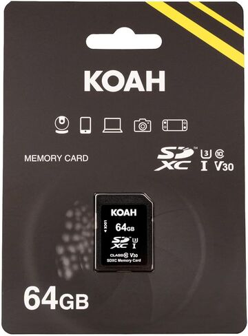 Koah Ultimate 64GB SDXC Memory Card Class10 U3 V30 UHS-I (10-Pack) Bundle with Card Reader (11 Items) in Saudi Arabia