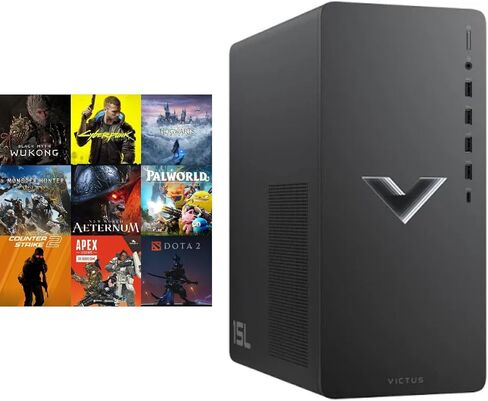 كمبيوتر سطح المكتب HP Victus Gaming (يعمل على أكثر من 100,000 لعبة)، AMD 8-Core Ryzen 7 5700G، AMD Radeon RX6400 (مع 4 جيجابايت GDDR6، AMD RDNA 2)، ذاكرة الوصول العشوائي 32 جيجابايت، 1 تيرابايت SSD، Windows 11 in Kuwait