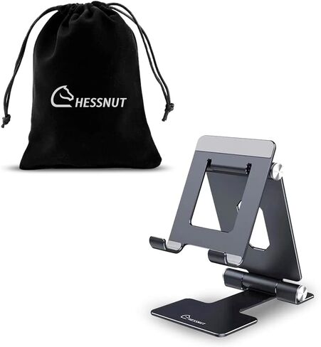 حامل هاتف خلوي مزدوج قابل للطي من Chessnut، حامل هاتف مكتبي قابل للطي وقابل للتعديل بالكامل متوافق مع الهاتف 13 12 11 Pro Xs Xs Max Xr X 8، Nintendo Switch، الأجهزة اللوحية (7-10 بوصات)، جميع الهواتف in Kuwait