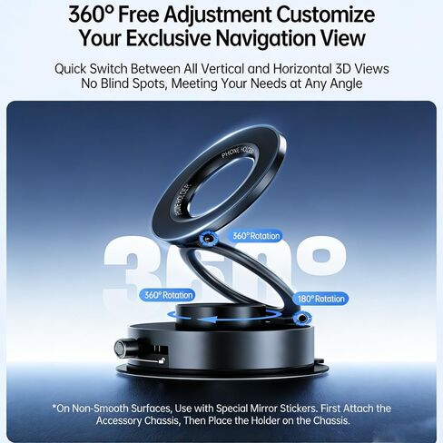 Black Adjustable Ring Phone Holder, Foldable Multi-Angle Stand with Locking Knob for Universal Car Desk Use in Saudi Arabia
