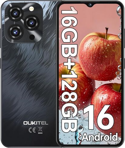 OUKITEL C3 Android 16 Cell Phone Unlocked-16GB RAM+128GB/TF 1TB ROM Smartphone, 5000mAh Battery, 6.52'' Waterdrop Screen, 13MP+5MP Camera, 4G Dual SIM Android Phone, Face ID/3.5mm Jack/GPS/BT5.0, Grey in Kuwait