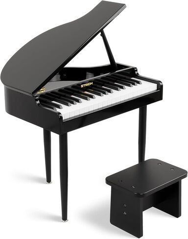 STRICH 37 Keys Kids Piano Keyboard Set, Mini Digital Piano for Kids With Stand Chair, Wood Piano for 3+ Girls and Boys, Walnut Color, SEK-37S in Saudi Arabia