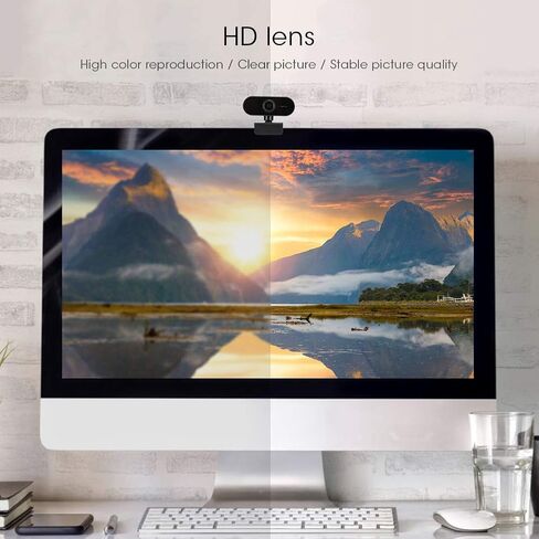 كاميرا كمبيوتر JTLB 1080P مع ميكروفون، محرك كاميرا ويب USB لسطح المكتب لمكالمات الفيديو (أسود) in Kuwait
