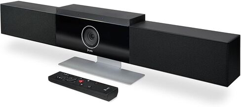 OLY Studio 4K USB Video Conference System (Plantronics) - Camera, Microphone, & Speaker Bar for Small & Medium Conference Rooms - - Teams/Zoom Certified (Renewed), Black in Kuwait