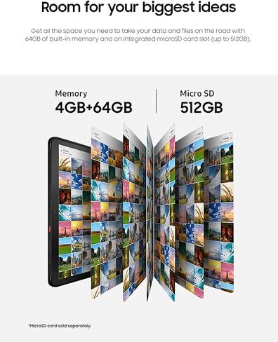 Samsung Galaxy Tab Active PRO 10.1 بوصة | 64 جيجابايت LTE & WiFi جهاز لوحي متين مقاوم للماء، SM-T545 إصدار عالمي غير مقفل من المصنع (GSM فقط وليس CDMA) in Saudi Arabia