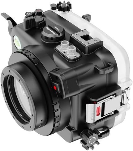 غطاء Mcoplus تحت الماء لهاتف Sony ZV-E10 مع عدسة FE E 3.5-5.6 PZ16-50 OSS، [40M/130FT] جراب مبيت سكوبا مقاوم للماء لهاتف Sony Alpha ZV-E10، مع مستشعر تسرب مدمج in Saudi Arabia
