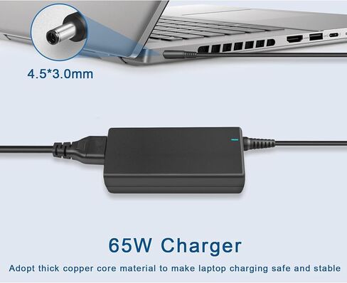 شاحن كمبيوتر محمول 65 واط متوافق مع Dell DC15250 DC16251 DC16250 DC15255 Inspiron 15 3530 3520 3000 5000 P112F P117F P131F P134F DA65NM111-00 HA65NS5-00 LA65NS2-01 AA65NM121 in Kuwait