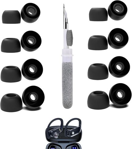 [8 أزواج] أطراف أذن بديلة لـ Bmanl T16، مع مجموعة تنظيف 3 في 1، وأطراف أذن من السيليكون (XS/S/M/L) in Kuwait