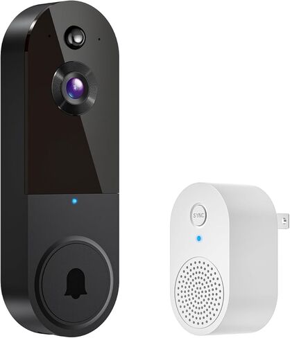 Wireless Video Doorbell Camera, AI Human Detection, 2-Way Talk, Night Vision, Cloud Storage, 2.4G WiFi, Battery Powered, Indoor Outdoor Surveillance (Linen - No Chime Included) in Saudi Arabia