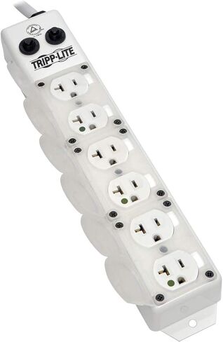 Tripp Lite Safe-IT Medical-Grade Power Strip for Patient-Care Vicinity, 6-Outlet 20A Hospital-Grade Green-Dot Plugs, 25 Foot Cord, UL 1363A (PS625HG20AOEM) in Saudi Arabia
