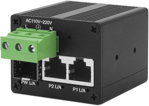 3 منافذ PoE+ Switch مع 2 Gigabit (1G) RJ45/SFP+ Uplink، 3 منافذ غير مُدارة (2 PoE/1 Uplink) 40W 802.3bt Ultra PoE Network Switch، غلاف معدني بتصميم بدون مروحة للتشغيل الصامت in Saudi Arabia