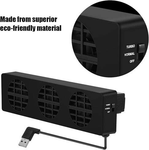مروحة تبريد USB، 3 مراوح حامل قاعدة تبريد لوحدة التحكم مع تصميم مضغوط قابل للتعديل in Kuwait