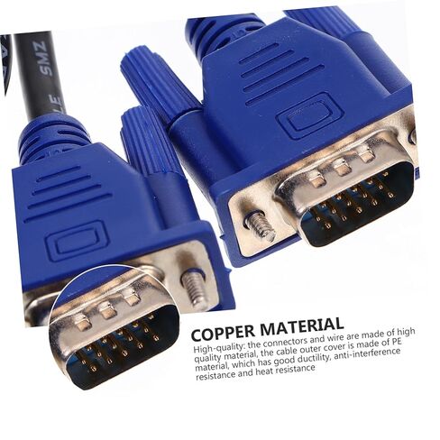 jojofuny 2pcs Vga إلى Vga Cable كابل كمبيوتر متين لجهاز عرض الكمبيوتر المحمول ومراقبة نقل البيانات عالية الدقة للاستخدام المكتبي والمنزلي in Kuwait