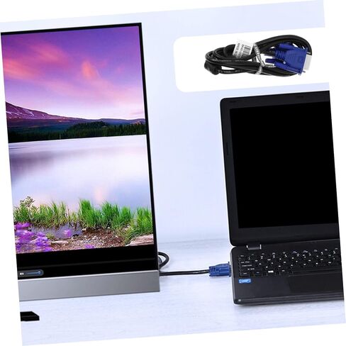 jojofuny 2pcs Vga إلى Vga Cable كابل كمبيوتر متين لجهاز عرض الكمبيوتر المحمول ومراقبة نقل البيانات عالية الدقة للاستخدام المكتبي والمنزلي in Kuwait