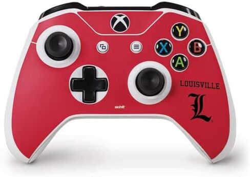 ملصق Skinit المخصص للألعاب متوافق مع وحدة تحكم Xbox One S - تصميم مرخص رسميًا من College Louisville Cardinals in Kuwait