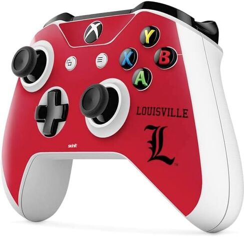 ملصق Skinit المخصص للألعاب متوافق مع وحدة تحكم Xbox One S - تصميم مرخص رسميًا من College Louisville Cardinals in Kuwait