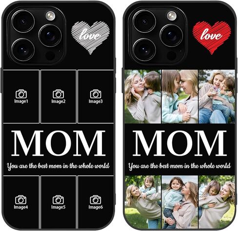 Custom Picture Phone Case for iPhone 16/15/14/13/12/11/Pro Max Plus X XS Max, Personalized Liquid Silicone Cover, Gift for Couple, Mothers Day, Fathers Day, Birthday, Christmas, Style 1 in Kuwait