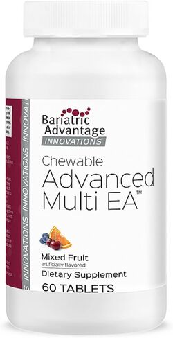 Bariatric Advantage Chewable Advanced Multi EA - High Potency Daily Multivitamin with Iron for Bariatric Surgery Patients - Mixed Fruit Flavor - 60 Count in Saudi Arabia