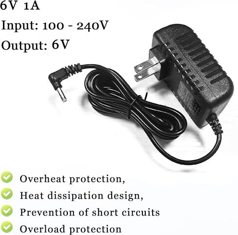 DC 6V Power Adapter Charger for AT&T Vtech S0051V0600040 SIL LS6115 CL80101 S005IU0600060Cordless Phone Base Units, 5FT Cable (Not AC6V) in Kuwait