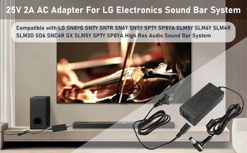 محول طاقة 25V2A لـ LG SN8YG SN7Y SN7R SN6Y SN5Y SLM6Y SLM4R SLM3D SD6 SNC4R GX SLM5Y SP7Y SP8YA Sound Bar LG Musicflow SJ4 SJ4Y SJC8 SJ5 SJ5Y SJ6 SJ8 SJ7 SoundBar سلك إمداد الطاقة شاحن PSU in Saudi Arabia