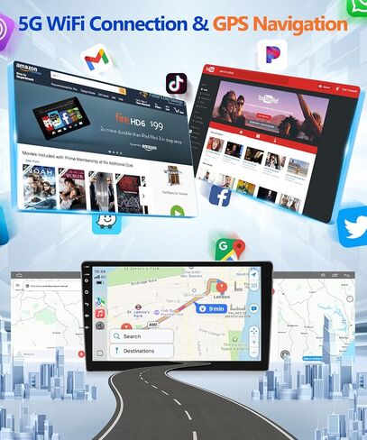 8Core 4G + 64G Android Car Stereo for Honda Civic 2006 to 2011 Apple CarPlay Android Auto, 9IN IPS Touch Screen for Civic Head Unit 5G WiFi GPS Navi FM RDS EQ DSP Audio Receiver SWC Camera in Saudi Arabia
