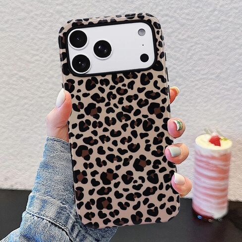 J.west Compatible with iPhone 17 Pro Max Case 6.9 inch with 2 Pack Tempered Glass Screen Protectors Cute Animal Leopard Hybrid Cover for Girls Women Aesthetic Protective Phone Cases Cheetah in Saudi Arabia