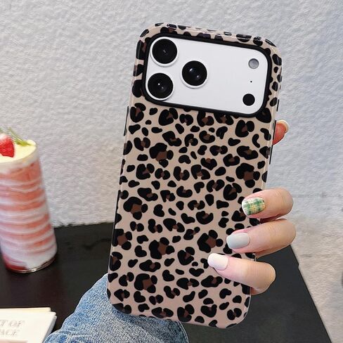 J.west Compatible with iPhone 17 Pro Max Case 6.9 inch with 2 Pack Tempered Glass Screen Protectors Cute Animal Leopard Hybrid Cover for Girls Women Aesthetic Protective Phone Cases Cheetah in Saudi Arabia