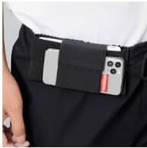 Black Small Waist Phone Bag, Secure Adjustable Waist Pouch with Multi-Pocket for Phone, Keys & Essentials - Ideal for Running, Travel & Daily Use in Saudi Arabia