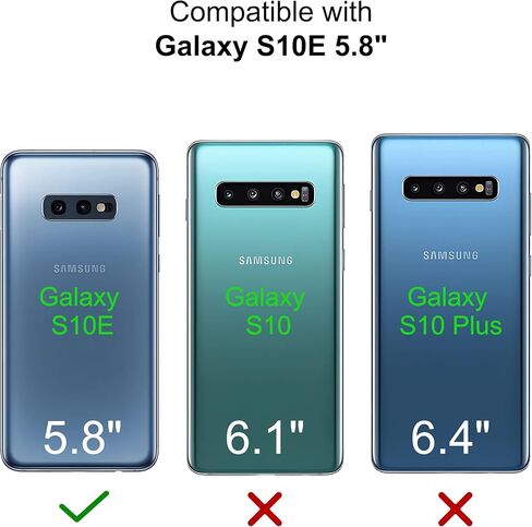 for Samsung Galaxy S10e Case, 3-Layer Full Body Heavy Duty Rugged Bumper Cover, Shockproof Drop Proof Protection Case for Samsung Galaxy S10e, Black in Saudi Arabia