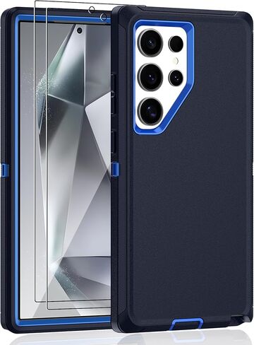 for Samsung Galaxy S10e Case, 3-Layer Full Body Heavy Duty Rugged Bumper Cover, Shockproof Drop Proof Protection Case for Samsung Galaxy S10e, Black in Saudi Arabia