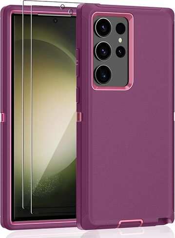 for Samsung Galaxy S10e Case, 3-Layer Full Body Heavy Duty Rugged Bumper Cover, Shockproof Drop Proof Protection Case for Samsung Galaxy S10e, Black in Saudi Arabia