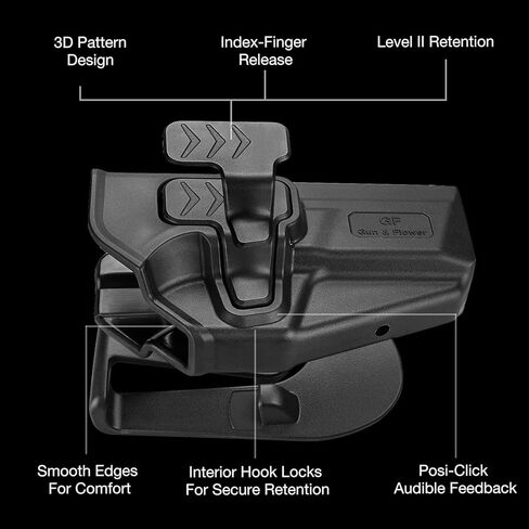 OWB Holster for M&P Shield 9mm Equalizer & EZ & 380 EZ, Red Dot Compatible, Index Finger Release, 360 Adjustable Paddle/Belt Clip – Right Handed Fit for Smith & Wesson M&P Shield Equalizer & EZ Series in Saudi Arabia