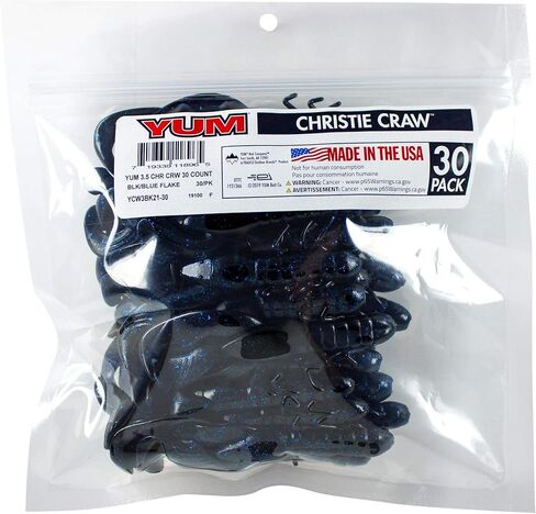 YUM Christie Craw - حزمة كبيرة من طعم جراد البحر البلاستيكي الناعم مقاس 3.5 بوصة لصيد الأسماك - طعم مخالب السباحة شديدة الحركة للتقليب والنصب والرقص (عبوة متعددة) in Saudi Arabia