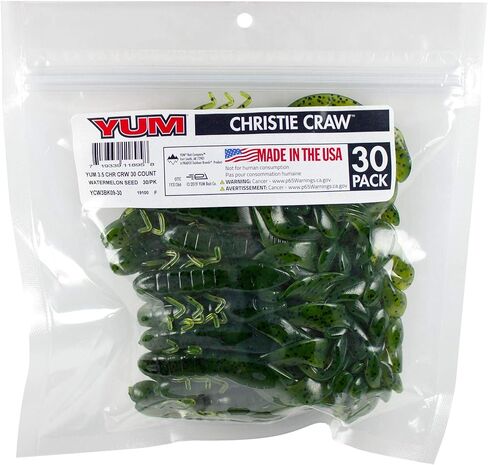 YUM Christie Craw - حزمة كبيرة من طعم جراد البحر البلاستيكي الناعم مقاس 3.5 بوصة لصيد الأسماك - طعم مخالب السباحة شديدة الحركة للتقليب والنصب والرقص (عبوة متعددة) in Saudi Arabia