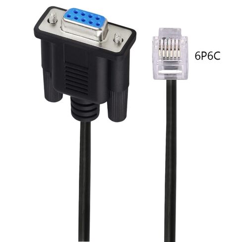 Halokny DB9Pin RS232 Female to RJ11 RJ12 6P6C LAN Network Serial Console Cable 6FT, for Sevo Drive or Leadshine Stepper Drive Communication in Saudi Arabia
