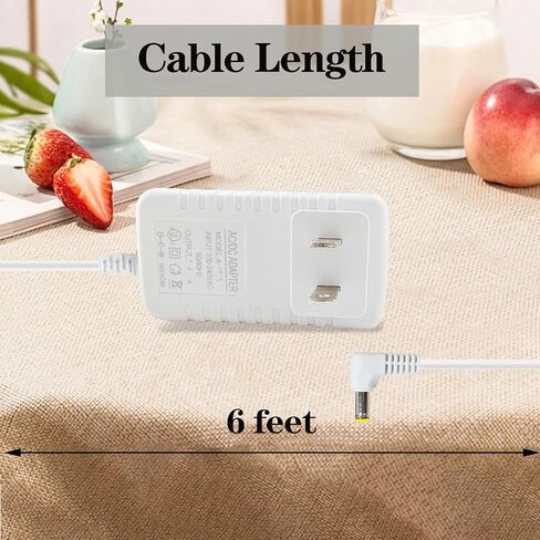 محول تيار متردد بديل لجهاز مراقبة ضغط الدم اومرون Hem-ADPTW5 BP5250 BP7250 BP7350 شاحن سلك إمداد الطاقة 6 فولت أبيض in Kuwait